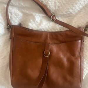 Lucky Brand Tan Leather Shoulder Bag with Timeless Appeal